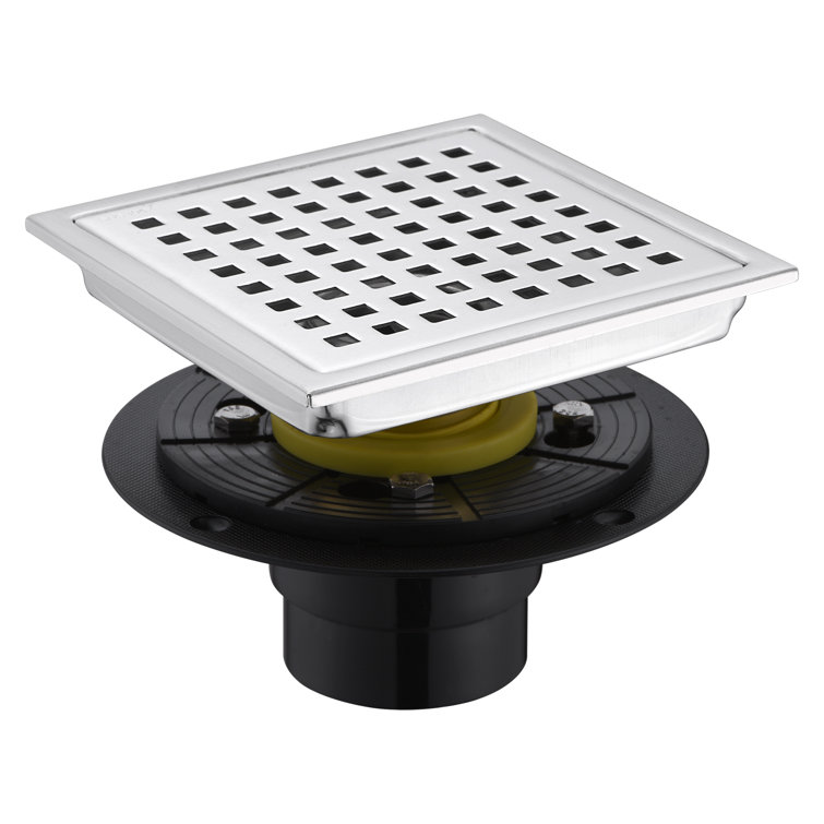 6-Inch Stainless Steel Square Shower Floor Drain