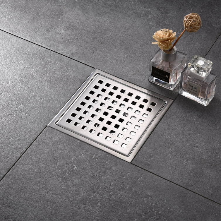 6-Inch Stainless Steel Square Shower Floor Drain