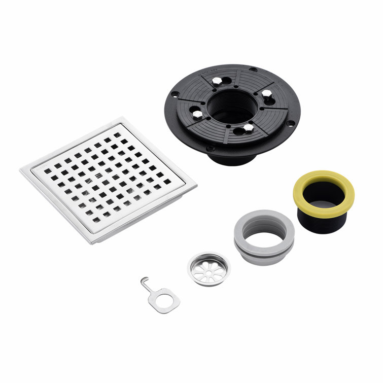 6-Inch Stainless Steel Square Shower Floor Drain