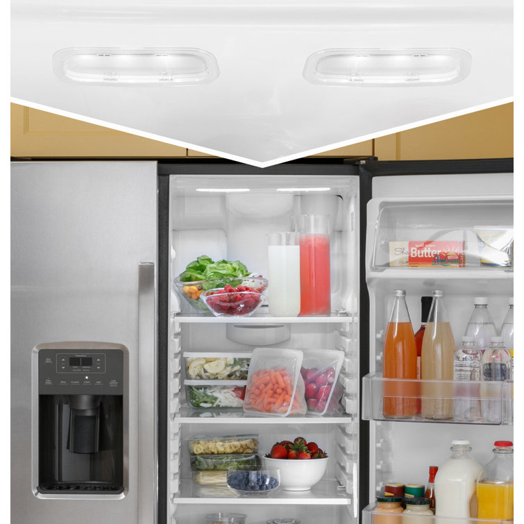 Stainless Steel 36" Smart Side-by-Side Refrigerator with Ice Maker