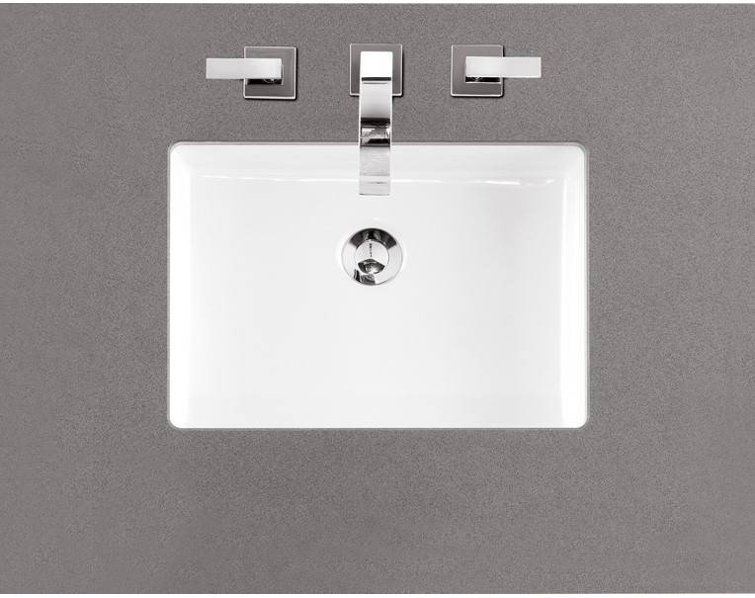 Addison Glossy White Single Vanity with Ethereal Noctis Top