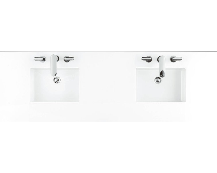 Athens 72" Double Vanity in Glossy White Plywood