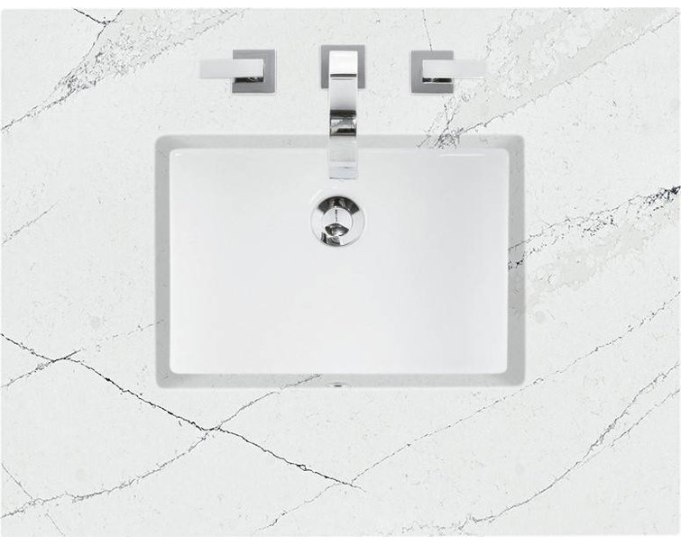 Addison Glossy White Single Vanity with Ethereal Noctis Top