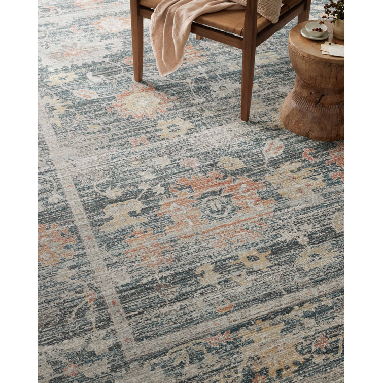 Traditional Floral Elegance Brown & Beige Area Rug - 5'3" x 7'6"