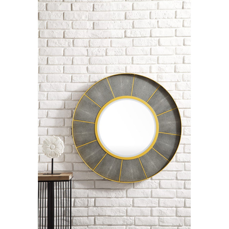 Crimson Gold Round Stainless Steel Vanity Mirror