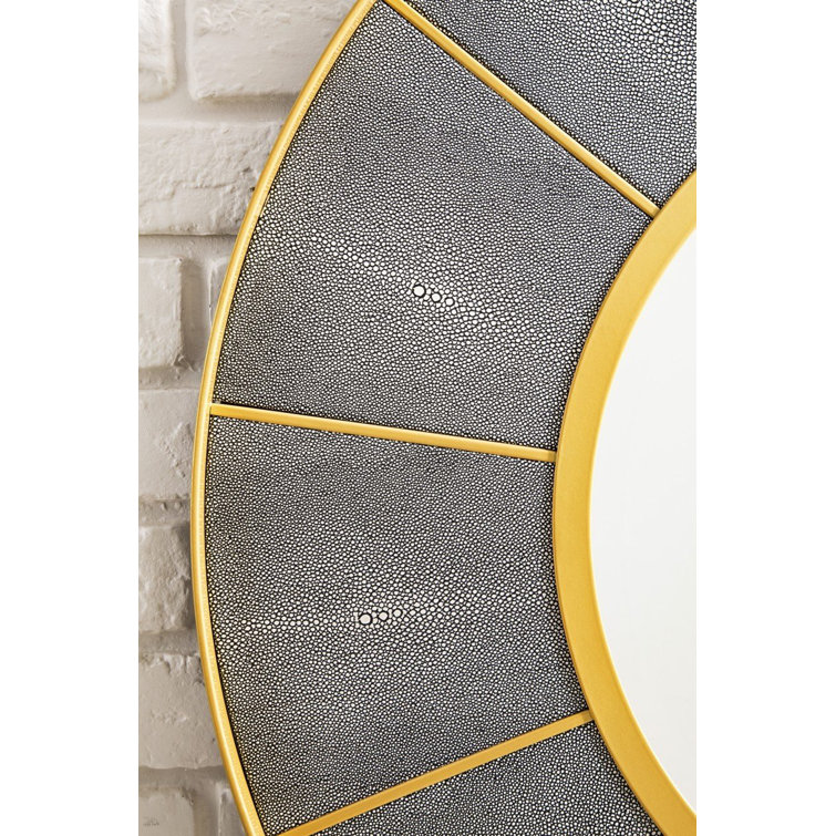 Crimson Gold Round Stainless Steel Vanity Mirror