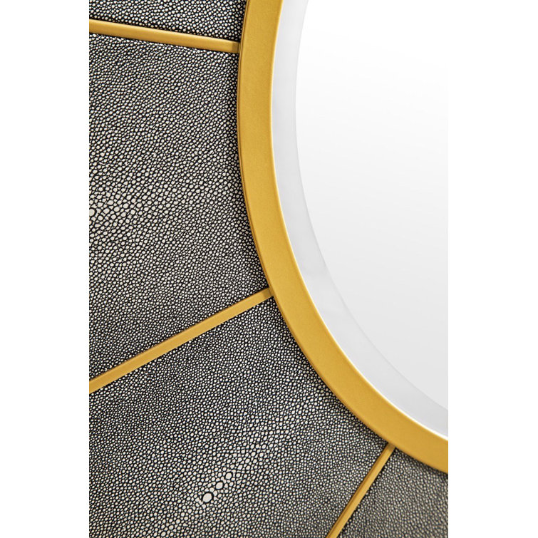 Crimson Gold Round Stainless Steel Vanity Mirror