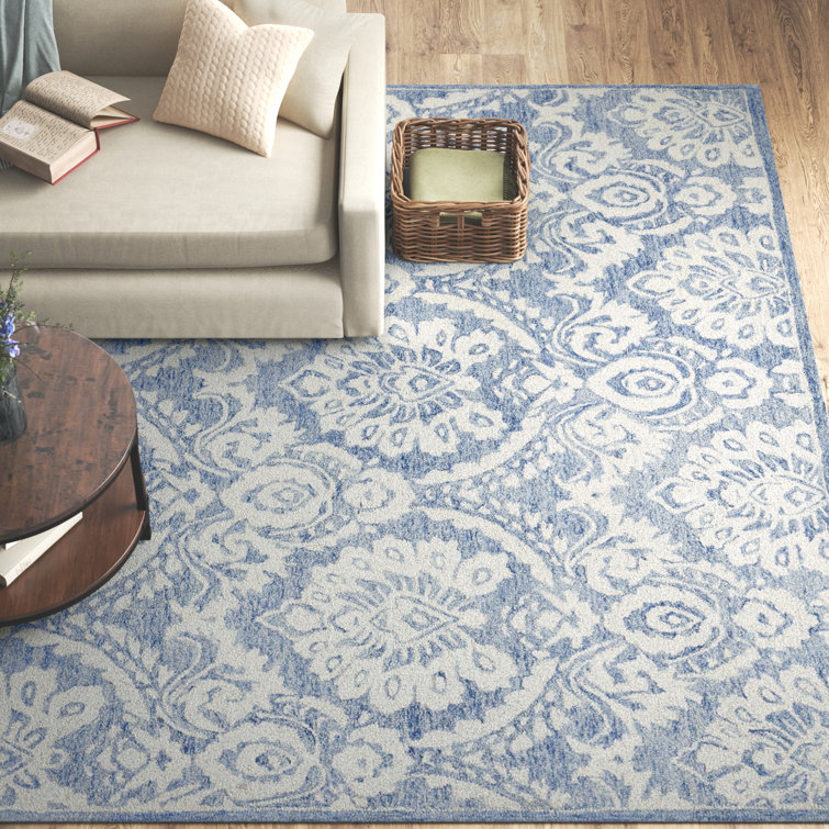 Tansy Wool Blue/Ivory Rug
