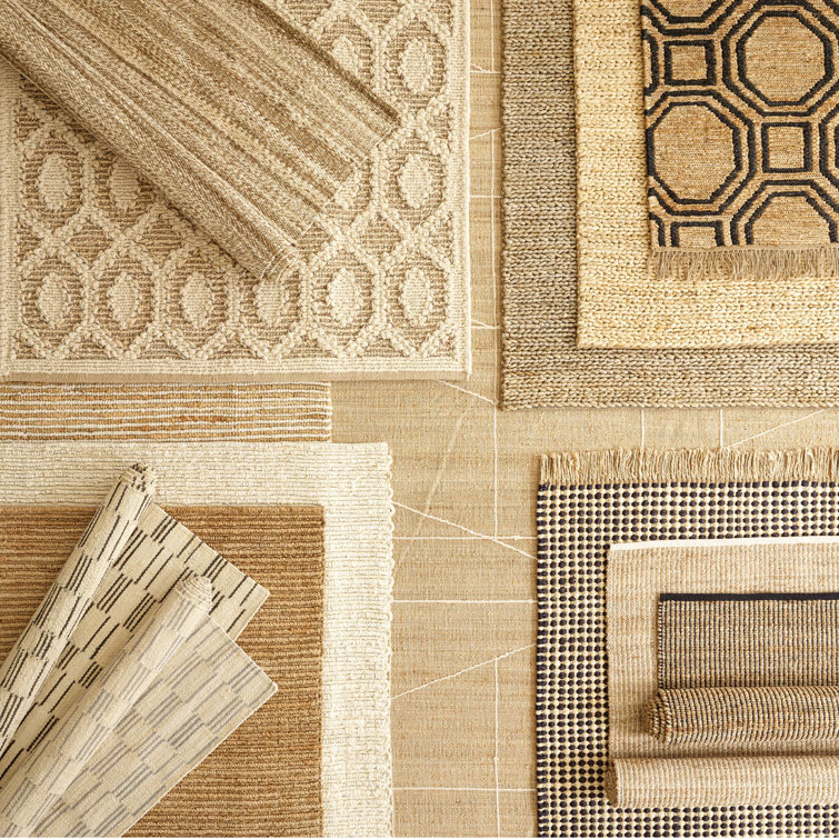 Marie Flanigan Handwoven Ivory Geometric Wool-Cotton Rug 8' x 10'