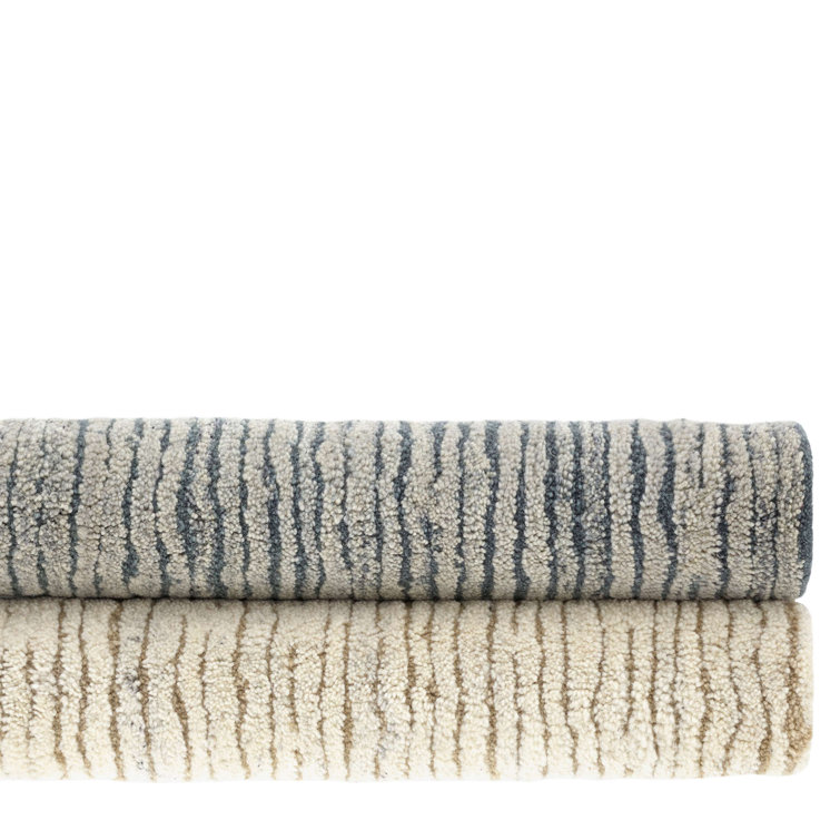 Malone Oatmeal Hand-Knotted Wool Rug, 8' x 10'