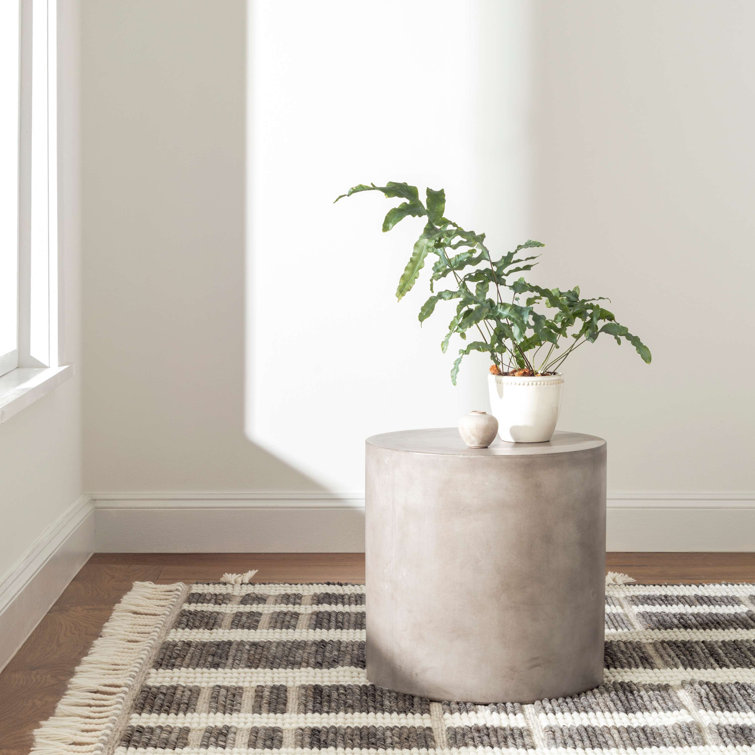 Tory Hand-Knotted Ivory & Charcoal Wool 4'x6' Stripe Rug