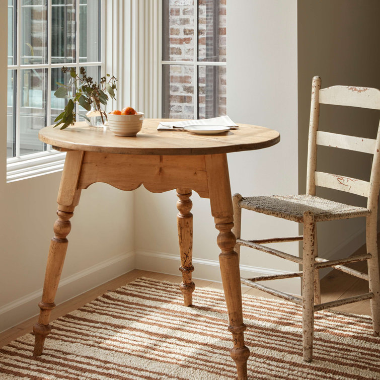 Caramel and Cream Striped Wool Rectangular Rug