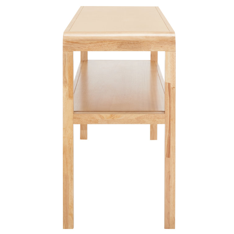 Omara Natural Solid Wood 53'' Modern 2-Tier Console Table