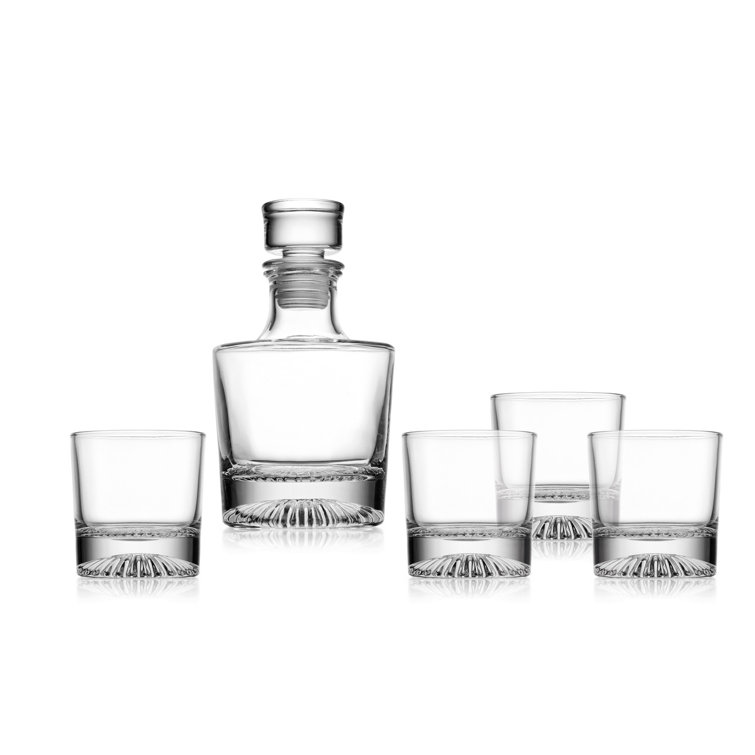 Chill 5 Piece Crystal Whiskey Decanter Set