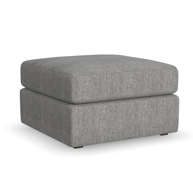 Pebble Gray Fabric 6-Piece Modular Sectional with Ottoman
