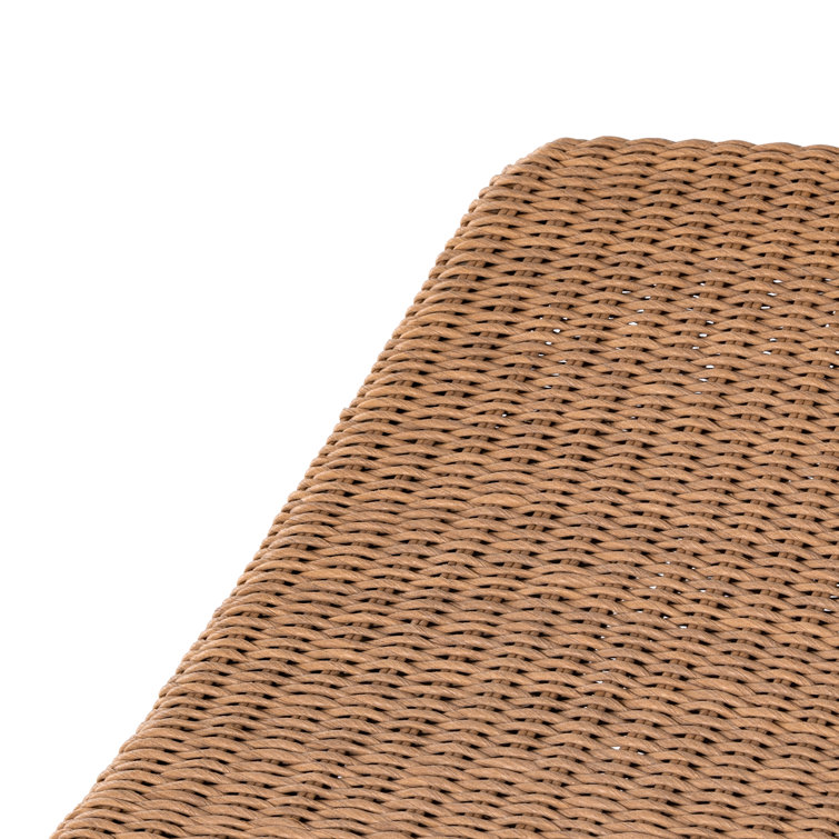 Natural Teak Outdoor Wicker Chaise Lounge