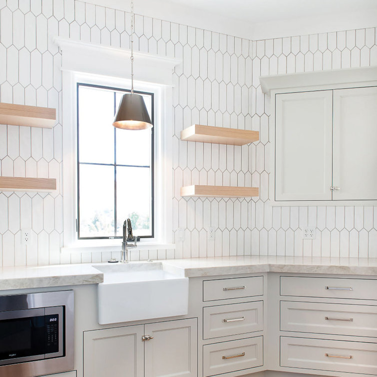Arte 3" x 12" Glossy White Ceramic Subway Wall Tile