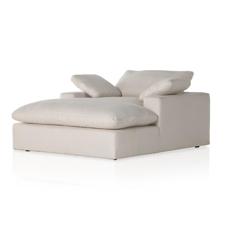 Anders Ivory Polyester Chaise Lounge