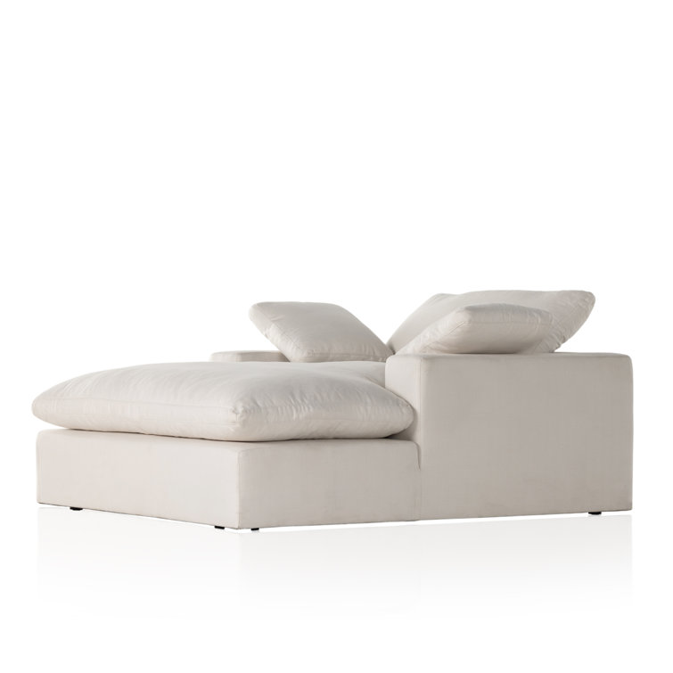 Anders Ivory Polyester Chaise Lounge