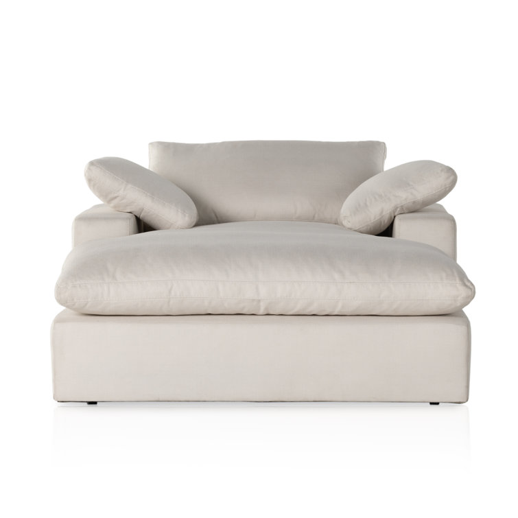 Anders Ivory Polyester Chaise Lounge