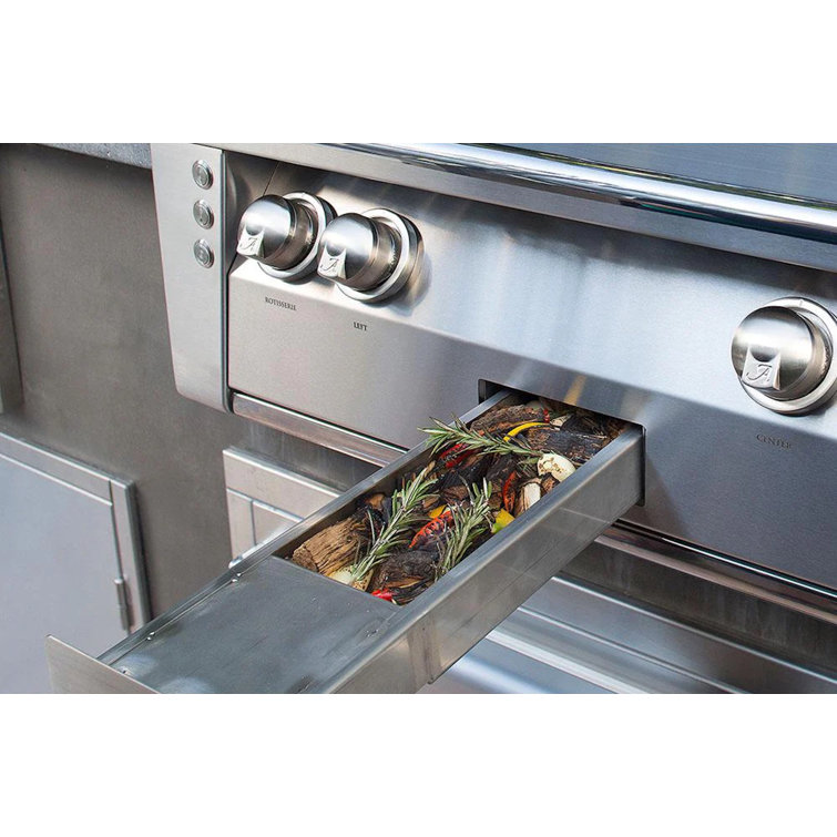 30-Inch Stainless Steel Built-In Propane Grill with Rotisserie and Smoker