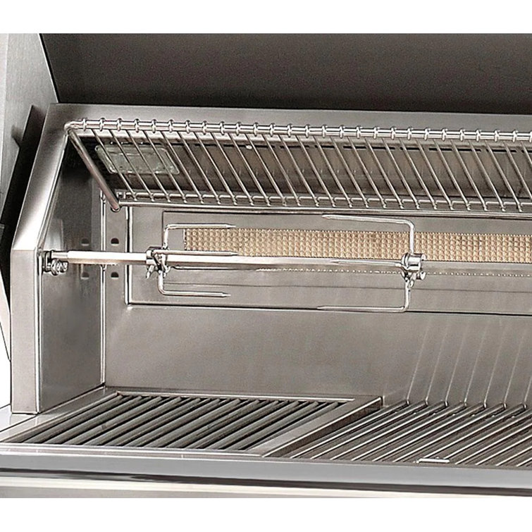 30-Inch Stainless Steel Built-In Propane Grill with Rotisserie and Smoker