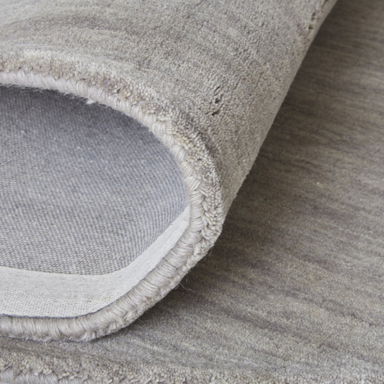 Gray Hand-Tufted Wool Runner Rug 2'6" x 8'