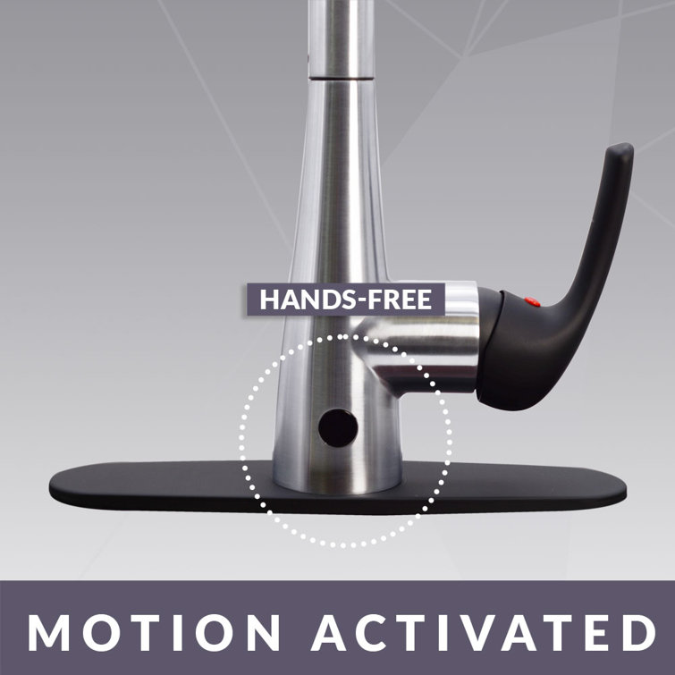 Stainless Steel Touchless Pull-Down Kitchen Faucet with Spray