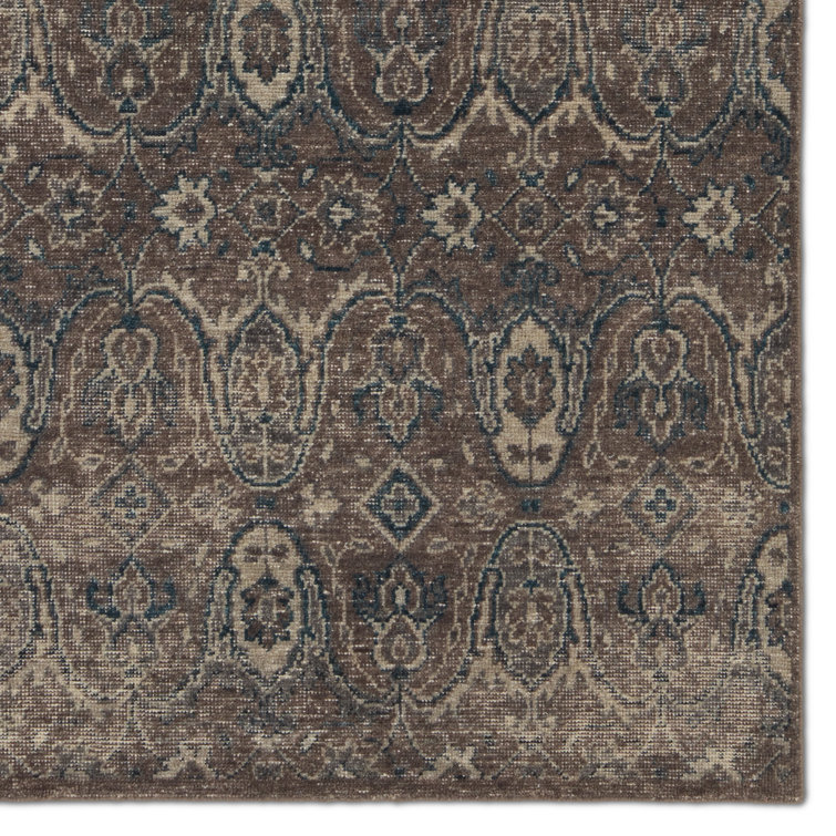 Gray Hand-Knotted Wool 10' x 14' Area Rug