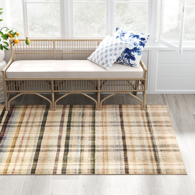 Humphrey Ivory Multi Stripe Wool Synthetic Rug 8'3" x 11'3"