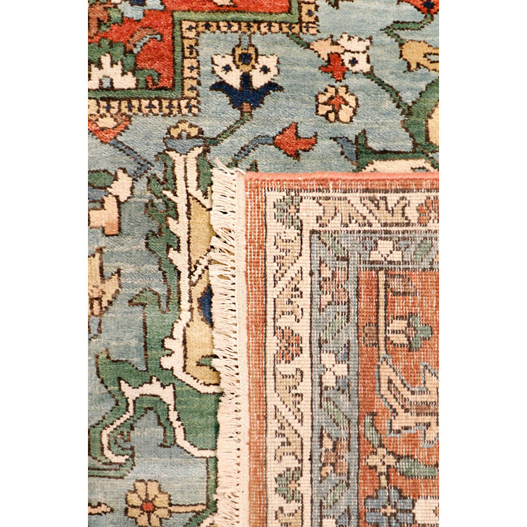 Canvello Serapi Rust Hand-Knotted Wool Area Rug 8'10" x 12'