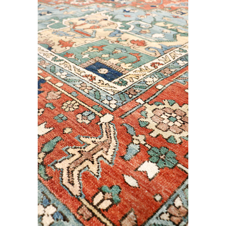Canvello Serapi Rust Hand-Knotted Wool Area Rug 8'10" x 12'