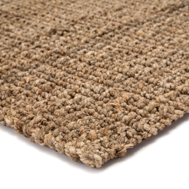 Taupe and Dark Brown Wool Flatweave 4' x 6' Area Rug