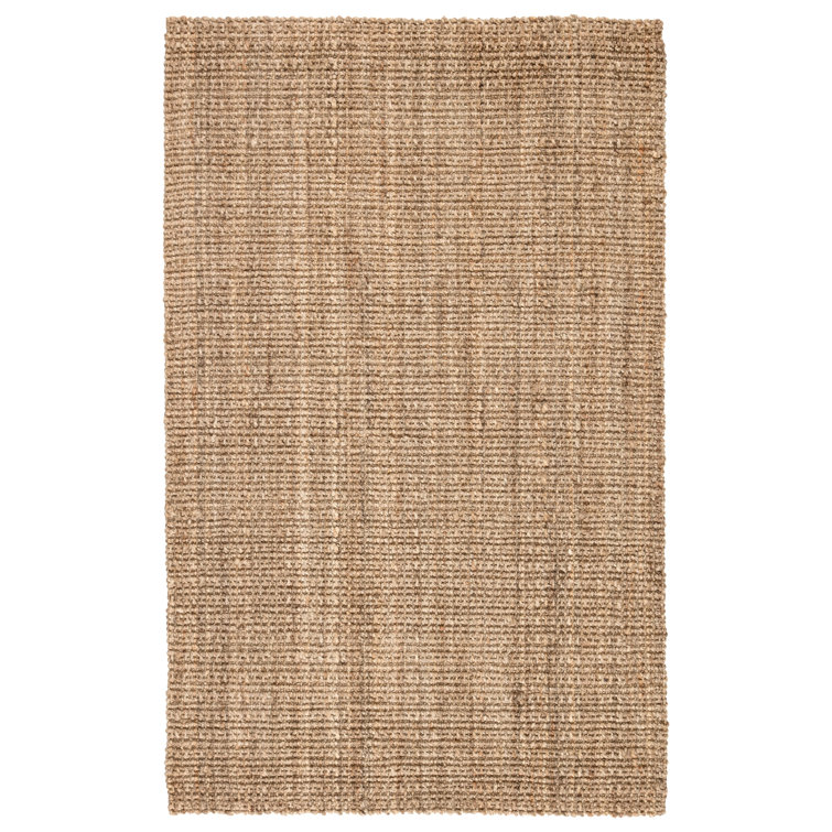 Taupe and Dark Brown Wool Flatweave 4' x 6' Area Rug