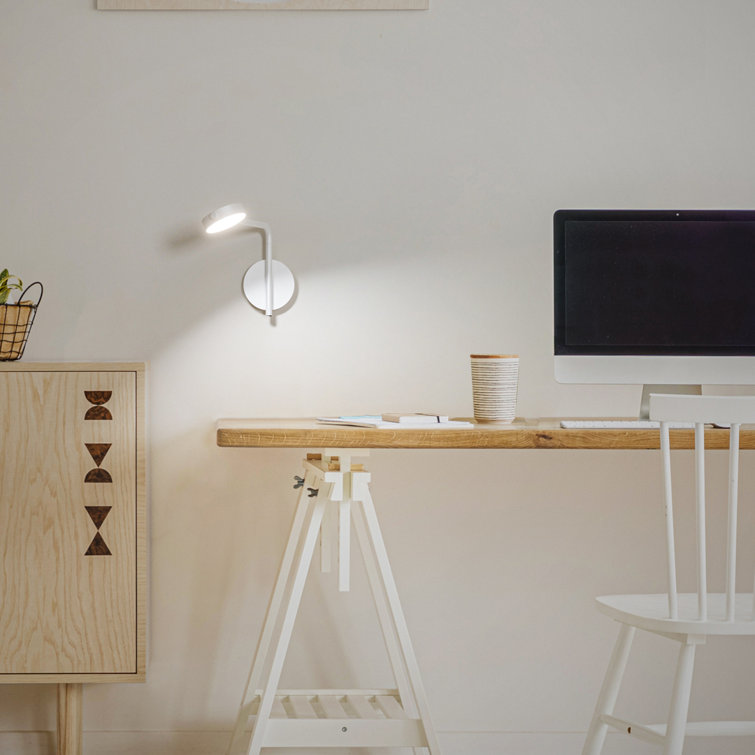 White LED Swing Arm Sconce with Dimmable Feature