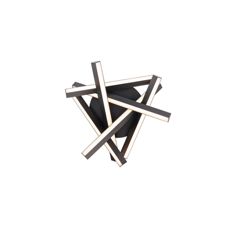 Black Aluminum LED Indoor/Outdoor Flush Mount Ceiling Light