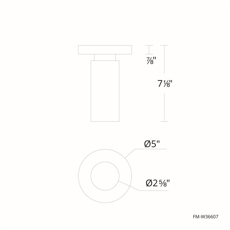 Black Aluminum LED Indoor/Outdoor Flush Mount Light