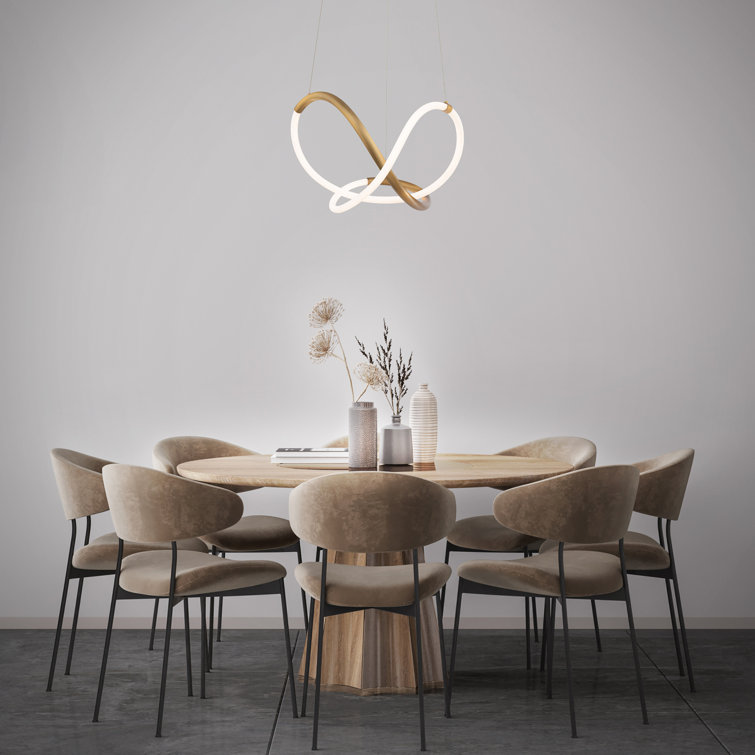 Aged Brass LED Geometric Indoor/Outdoor Chandelier