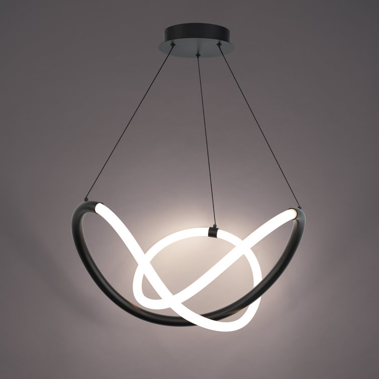Solo Black LED Geometric Indoor/Outdoor Chandelier
