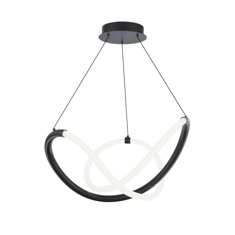 Solo Black LED Geometric Indoor/Outdoor Chandelier