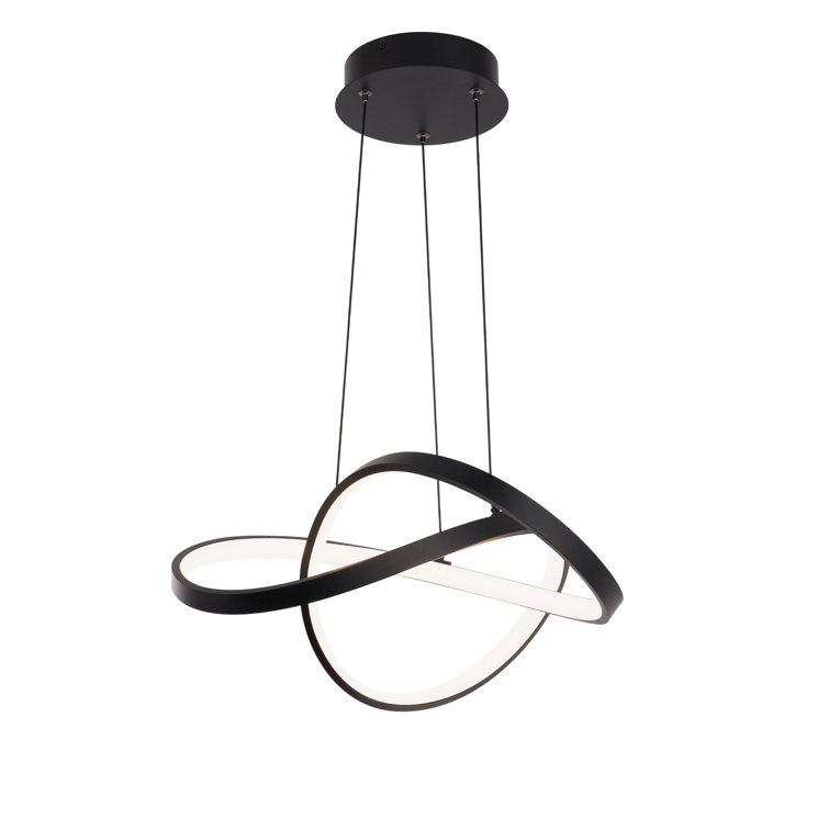 Vornado Black Silicone Shade LED Geometric Pendant