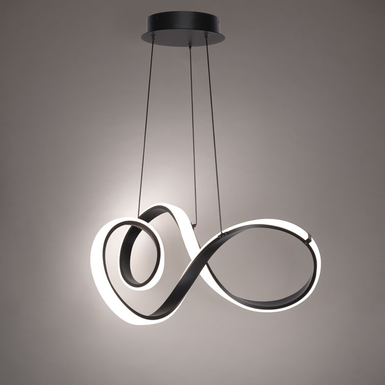 Vornado Black Silicone Shade LED Geometric Pendant