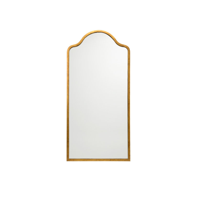 Antique Gold Leaf Rectangular Wall Mirror with Iron Frame