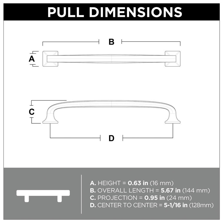 Matte Black Brass Appliance Pull Set with Mounting Hardware