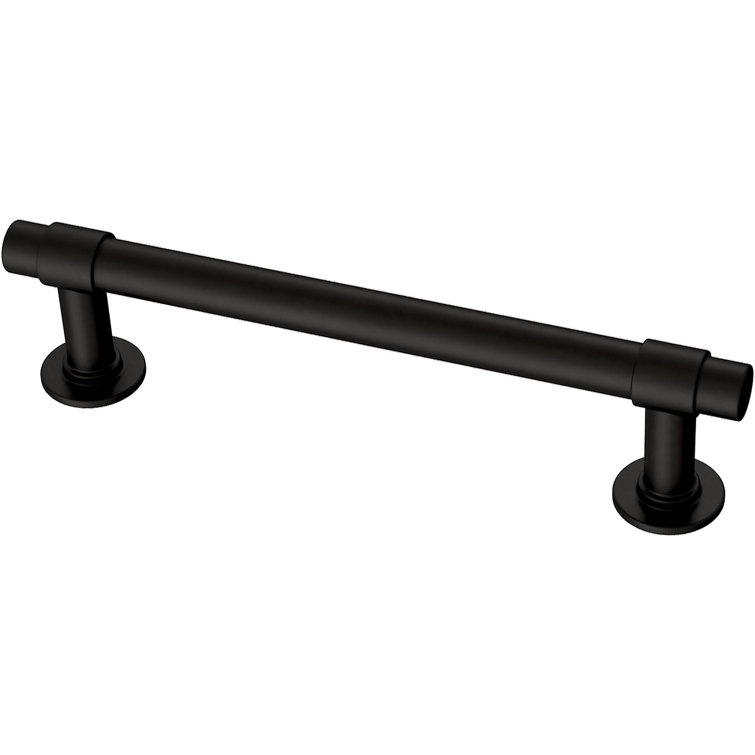 Matte Black Brass 4" Bar Pull with Mounting Hardware