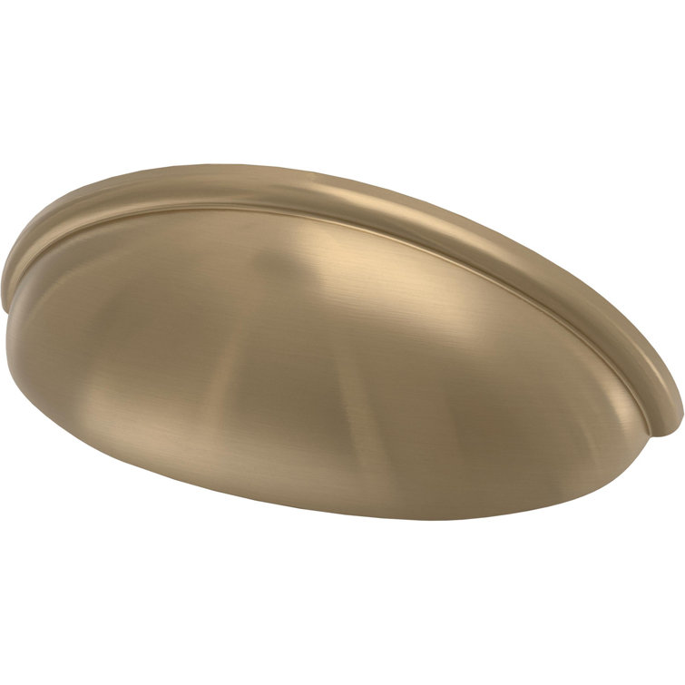 Brushed Gold 3" Cup Cabinet Pull with Mounting Hardware