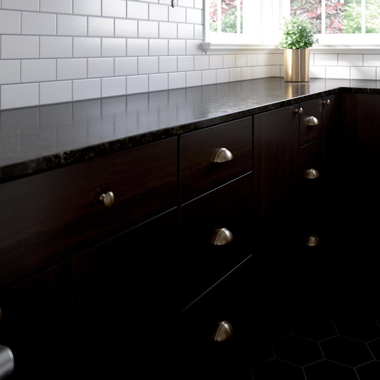 Brushed Gold 3" Cup Cabinet Pull with Mounting Hardware