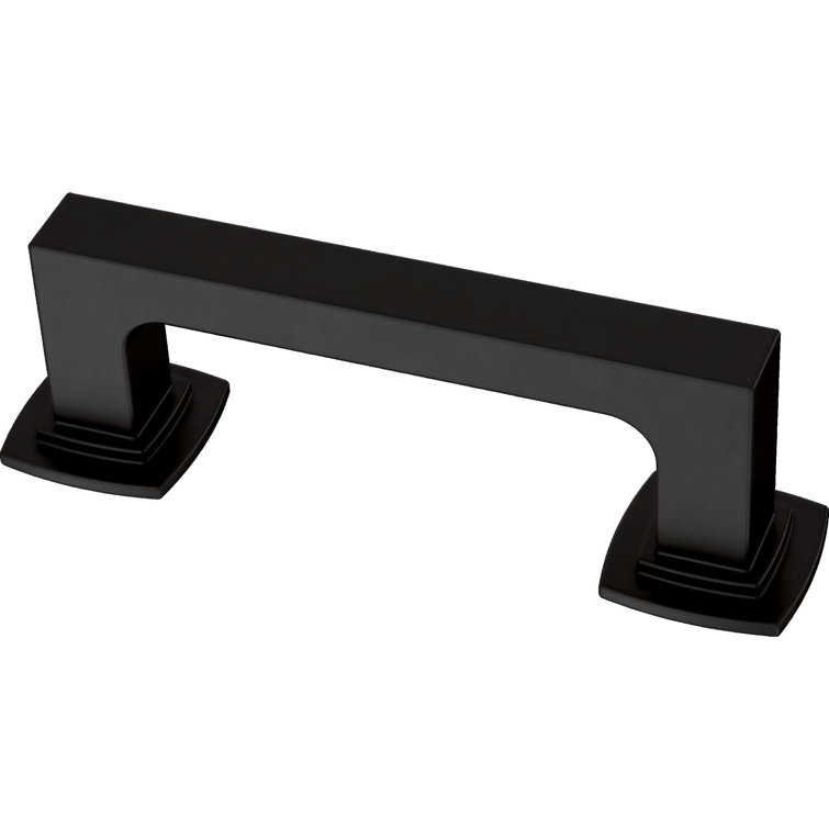 Matte Black Brass Bar Pulls with Mounting Hardware, Set of 10