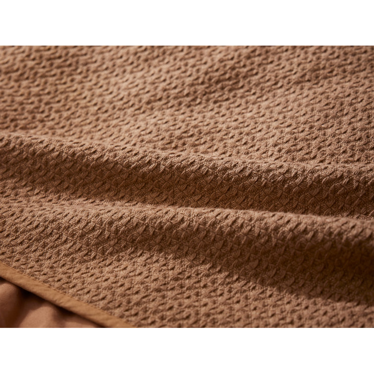 King Size Ginger Organic Cotton Woven Blanket