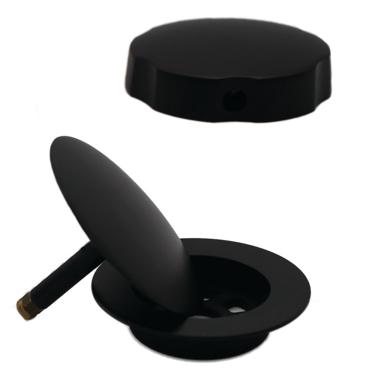 Matte Black 27" Cable Drive Bathtub Drain Trim with Poly Pipe Assembly